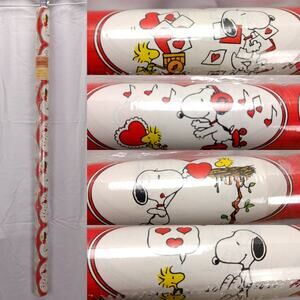 Vintage Hallmark Snoopy Woodstock Valentine Gift Wrap NOS 15 sq ft 90s Peanuts